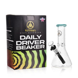 Ritual Smoke - Daily Driver 8" Beaker w/ American Color Accents - Turquoise