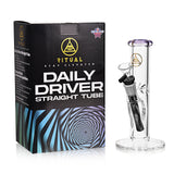 Ritual Smoke - Daily Driver 8" Straight Tube w/ American Color Accents - Purple