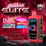 Hotbox Elite 50K Vaporizer - Sour Strawberry Slushee - 5 Pack Box