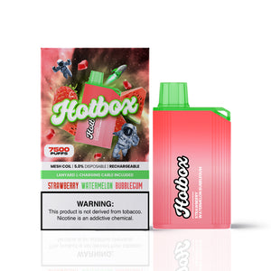 Hotbox Disposable Vape 7500 Puffs strawberry watermelon bubblegum